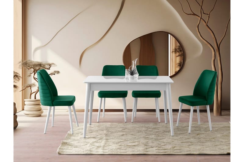 Bingdi Matbord 130 cm Rektangulär - Vit - Möbler - Matplats - Matbord & köksbord