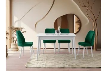 Bingdi Matbord 130 cm Rektangulär - Vit - Möbler - Matplats - Matbord & köksbord