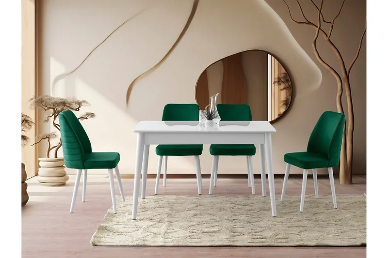 Bingdi Matbord 130 cm Rektangulär - Vit - Möbler - Matplats - Matbord & köksbord