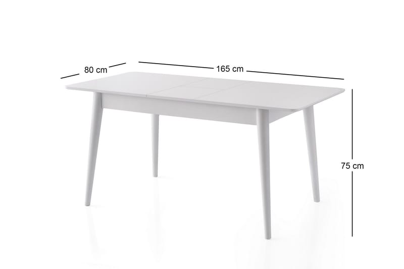 Bingdi Matbord 130 cm Rektangulär - Vit - Möbler - Matplats - Matbord & köksbord