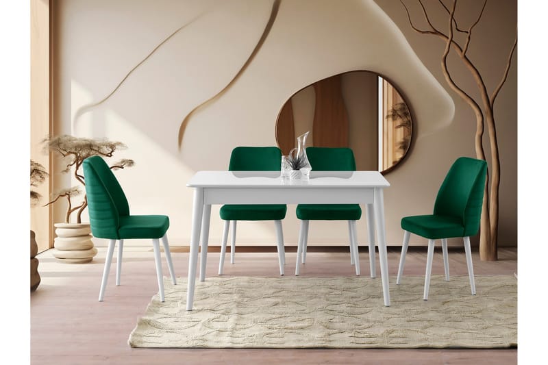 BINGTOU Matbord 130 cm Rektangulär Vit - Möbler - Matplats - Matbord & köksbord