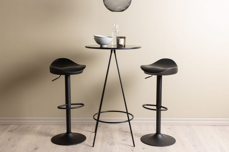 Bistro Matgrupp 60 cm Rund med 2 Adesto stolar - Svart - Möbler - Matplats - Matgrupp & matbord med stolar