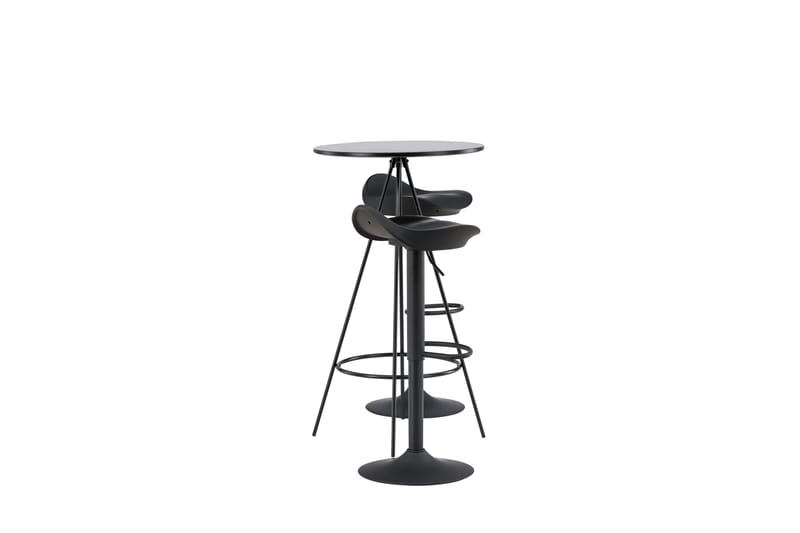 Bistro Matgrupp 60 cm Rund med 2 Adesto stolar - Svart - Möbler - Matplats - Matgrupp & matbord med stolar