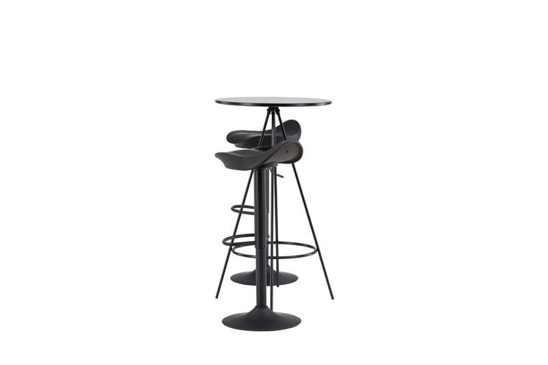 Bistro Matgrupp 60 cm Rund med 2 Adesto stolar - Svart - Möbler - Matplats - Matgrupp & matbord med stolar
