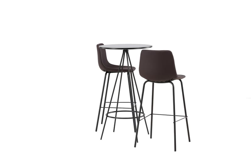 Bistro Matgrupp 60 cm Rund med 2 Alexi stolar - Svart - Möbler - Matplats - Matgrupp & matbord med stolar