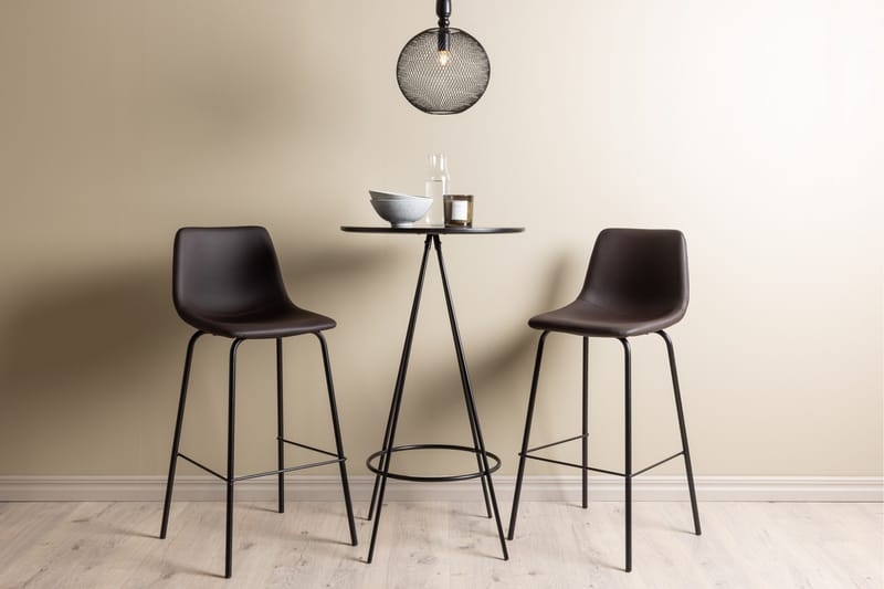 Bistro Matgrupp 60 cm Rund med 2 Alexi stolar - Svart - Möbler - Matplats - Matgrupp & matbord med stolar