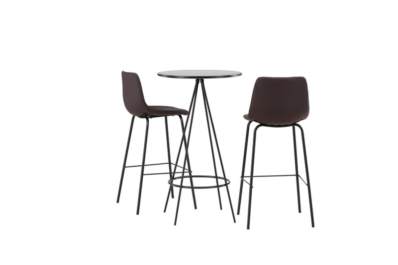 Bistro Matgrupp 60 cm Rund med 2 Alexi stolar - Svart - Möbler - Matplats - Matgrupp & matbord med stolar