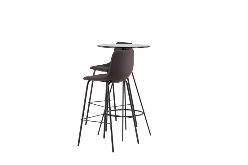 Bistro Matgrupp 60 cm Rund med 2 Alexi stolar - Svart - Möbler - Matplats - Matgrupp & matbord med stolar