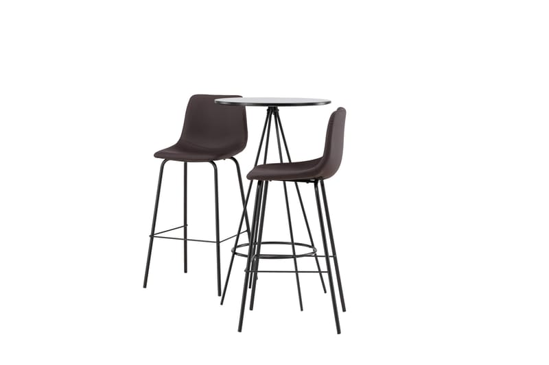 Bistro Matgrupp 60 cm Rund med 2 Alexi stolar - Svart - Möbler - Matplats - Matgrupp & matbord med stolar