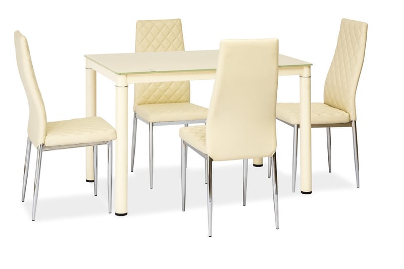 BOLDOG Matbord 110 cm Glas/Beige - Bord - Matbord & köksbord