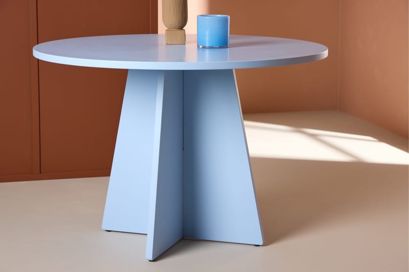 Bootcut Matbord 110 cm Rund - Blå - Möbler - Matplats - Matbord & köksbord