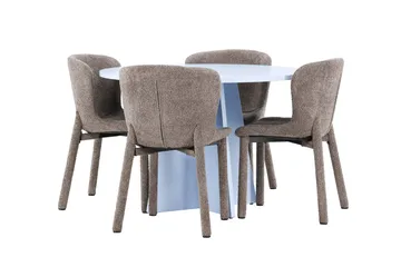 Bootcut Matbord 110 cm Rund med 4 Astoria Matstol - Möbler - Matplats - Matgrupp & matbord med stolar