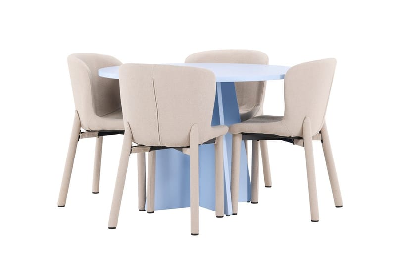 Bootcut Matbord 110 cm Rund med 4 Astoria Matstol - Möbler - Matplats - Matgrupp & matbord med stolar