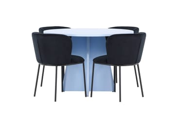Bootcut Matbord 110 cm Rund med 4 Edina Matstol - Möbler - Matplats - Matgrupp & matbord med stolar