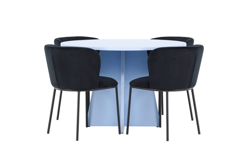 Bootcut Matbord 110 cm Rund med 4 Edina Matstol - Möbler - Matplats - Matgrupp & matbord med stolar