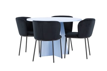 Bootcut Matbord 110 cm Rund med 4 Edina Matstol - Möbler - Matplats - Matgrupp & matbord med stolar