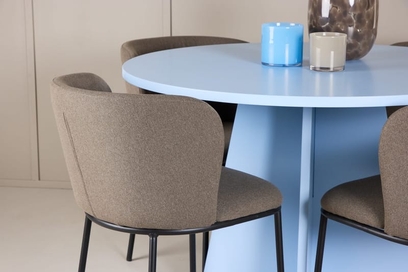 Bootcut Matbord 110 cm Rund med 4 Edina Matstol - Möbler - Matplats - Matgrupp & matbord med stolar