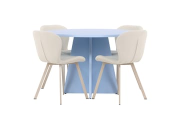 Bootcut Matbord 110 cm Rund med 4 Lilja Matstol - Möbler - Matplats - Matgrupp & matbord med stolar