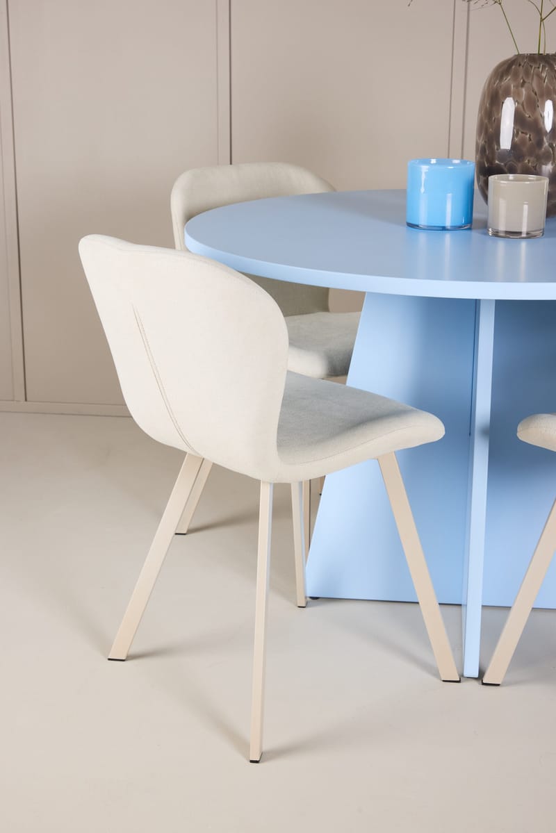 Bootcut Matbord 110 cm Rund med 4 Lilja Matstol - Möbler - Matplats - Matgrupp & matbord med stolar
