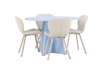 Bootcut Matbord 110 cm Rund med 4 Lilja Matstol - Möbler - Matplats - Matgrupp & matbord med stolar