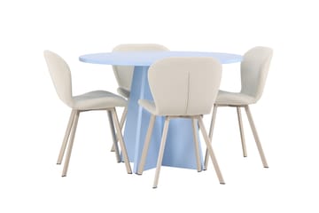 Bootcut Matbord 110 cm Rund med 4 Lilja Matstol - Möbler - Matplats - Matgrupp & matbord med stolar