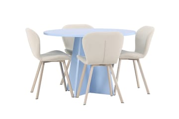 Bootcut Matbord 110 cm Rund med 4 Lilja Matstol - Möbler - Matplats - Matgrupp & matbord med stolar
