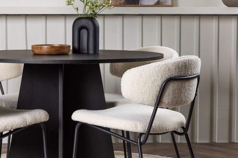 Bootcut Matbord 110 cm Runt med 4 Chico Matstol - Möbler - Matplats - Matgrupp & matbord med stolar