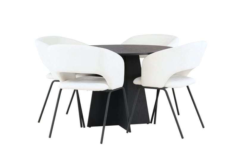 Bootcut Matbord 110 cm Runt med 4 Day Matstol - Möbler - Matplats - Matgrupp & matbord med stolar