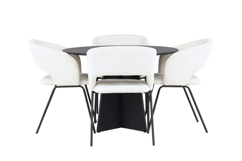 Bootcut Matbord 110 cm Runt med 4 Day Matstol - Möbler - Matplats - Matgrupp & matbord med stolar