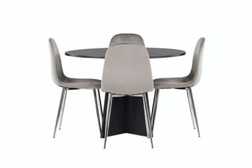 Bootcut Matbord 110 cm Runt med 4 Eva Matstol - Möbler - Matplats - Matgrupp & matbord med stolar