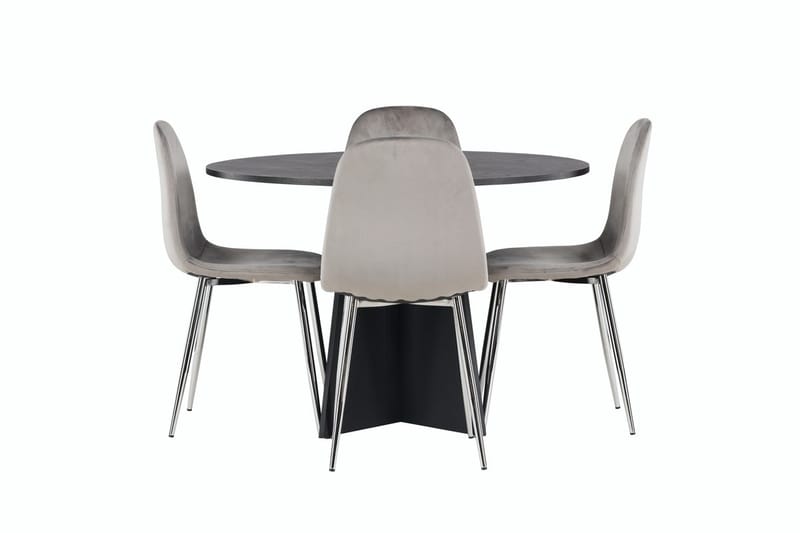 Bootcut Matbord 110 cm Runt med 4 Eva Matstol - Möbler - Matplats - Matgrupp & matbord med stolar