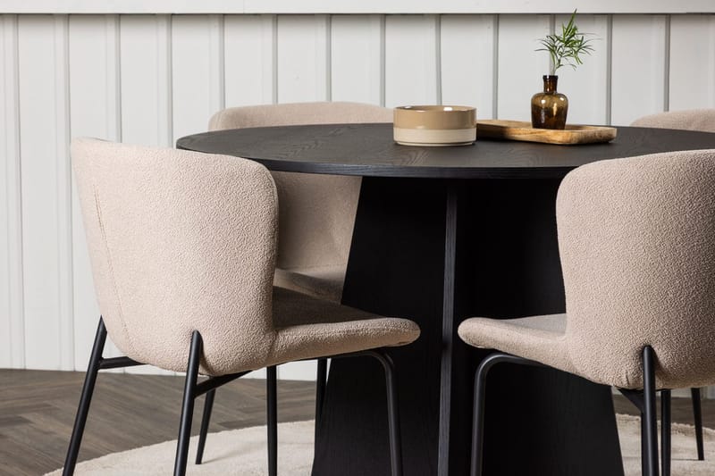 Bootcut Matbord 110 cm Runt med 4 Modesto Matstol - Möbler - Matplats - Matgrupp & matbord med stolar