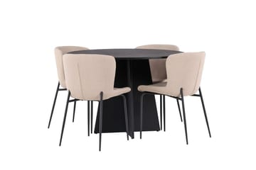 Bootcut Matbord 110 cm Runt med 4 Modesto Matstol - Möbler - Matplats - Matgrupp & matbord med stolar