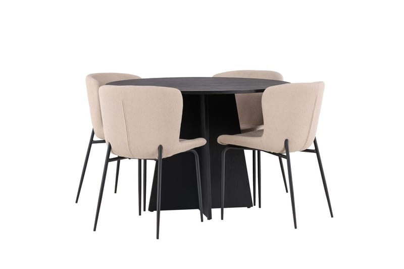 Bootcut Matbord 110 cm Runt med 4 Modesto Matstol - Möbler - Matplats - Matgrupp & matbord med stolar
