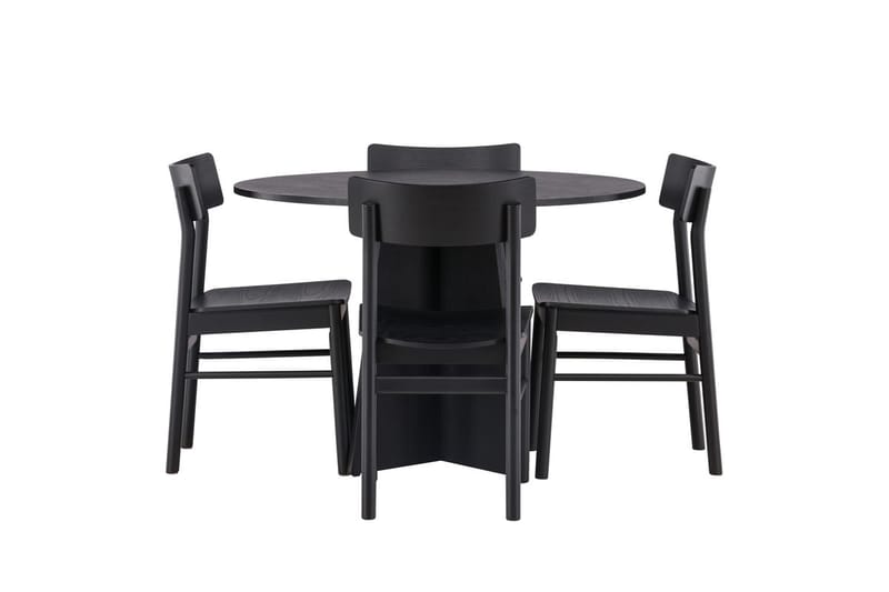Bootcut Matbord 110 cm Runt med 4 Montros Matstol - Möbler - Matplats - Matgrupp & matbord med stolar