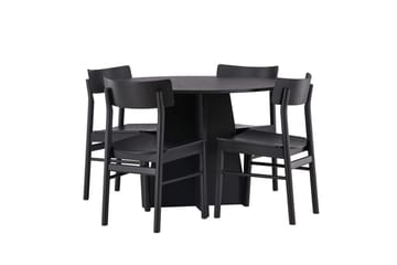 Bootcut Matbord 110 cm Runt med 4 Montros Matstol - Möbler - Matplats - Matgrupp & matbord med stolar