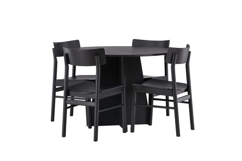 Bootcut Matbord 110 cm Runt med 4 Montros Matstol - Möbler - Matplats - Matgrupp & matbord med stolar