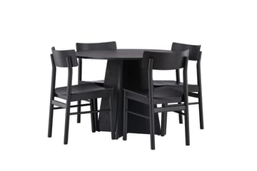 Bootcut Matbord 110 cm Runt med 4 Montros Matstol - Möbler - Matplats - Matgrupp & matbord med stolar