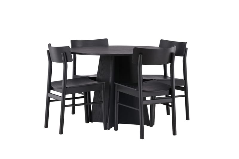 Bootcut Matbord 110 cm Runt med 4 Montros Matstol - Möbler - Matplats - Matgrupp & matbord med stolar