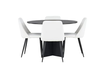Bootcut Matbord 110 cm Runt med 4 Night Matstol - Möbler - Matplats - Matgrupp & matbord med stolar