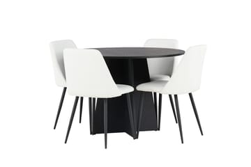Bootcut Matbord 110 cm Runt med 4 Night Matstol - Möbler - Matplats - Matgrupp & matbord med stolar