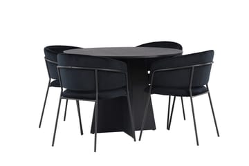 Bootcut Matbord 110 cm Runt med 4 Selma Matstol - Möbler - Matplats - Matgrupp & matbord med stolar
