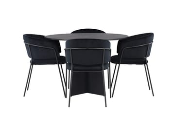 Bootcut Matbord 110 cm Runt med 4 Selma Matstol - Möbler - Matplats - Matgrupp & matbord med stolar