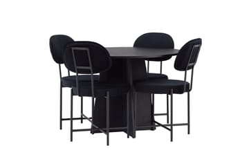 Bootcut Matbord 110 cm Runt med 4 Stella Matstol - Möbler - Matplats - Matgrupp & matbord med stolar