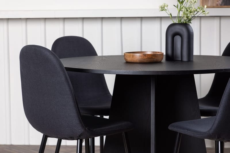 Bootcut Matbord 110 cm Runt med 4 Polar Matstol - Möbler - Matplats - Matgrupp & matbord med stolar