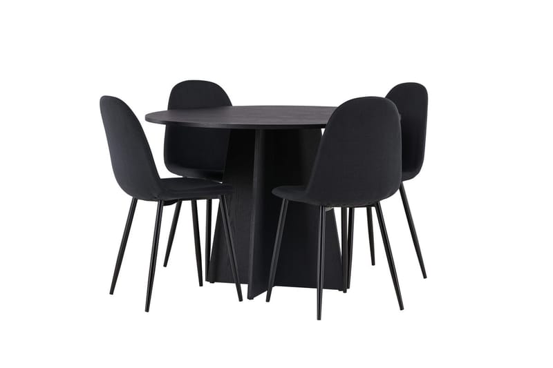 Bootcut Matbord 110 cm Runt med 4 Polar Matstol - Möbler - Matplats - Matgrupp & matbord med stolar