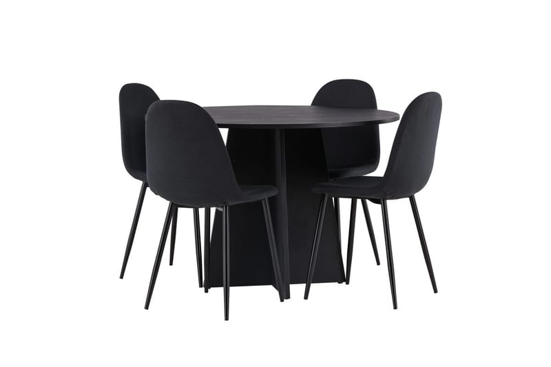 Bootcut Matbord 110 cm Runt med 4 Polar Matstol - Möbler - Matplats - Matgrupp & matbord med stolar