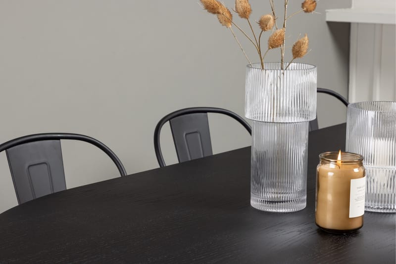 Bootcut Matbord 230x115 cm med 4 Tempe Stolar - Svart - Möbler - Matplats - Matbord & köksbord