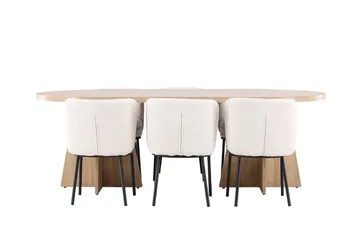 Bootcut Matbord 230x115 cm med 6 Agnes Matstol - Möbler - Matplats - Matgrupp & matbord med stolar