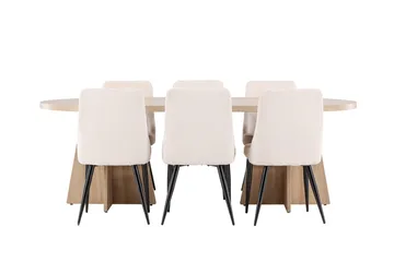 Bootcut Matbord 230x115 cm med 6 Leone Matstol - Möbler - Matplats - Matgrupp & matbord med stolar